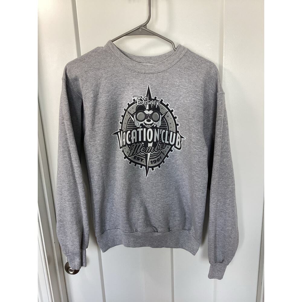 Disney Parks Disney Vacation Club (DVC) Crewneck Sweatshirt‎ Gray SZ Small